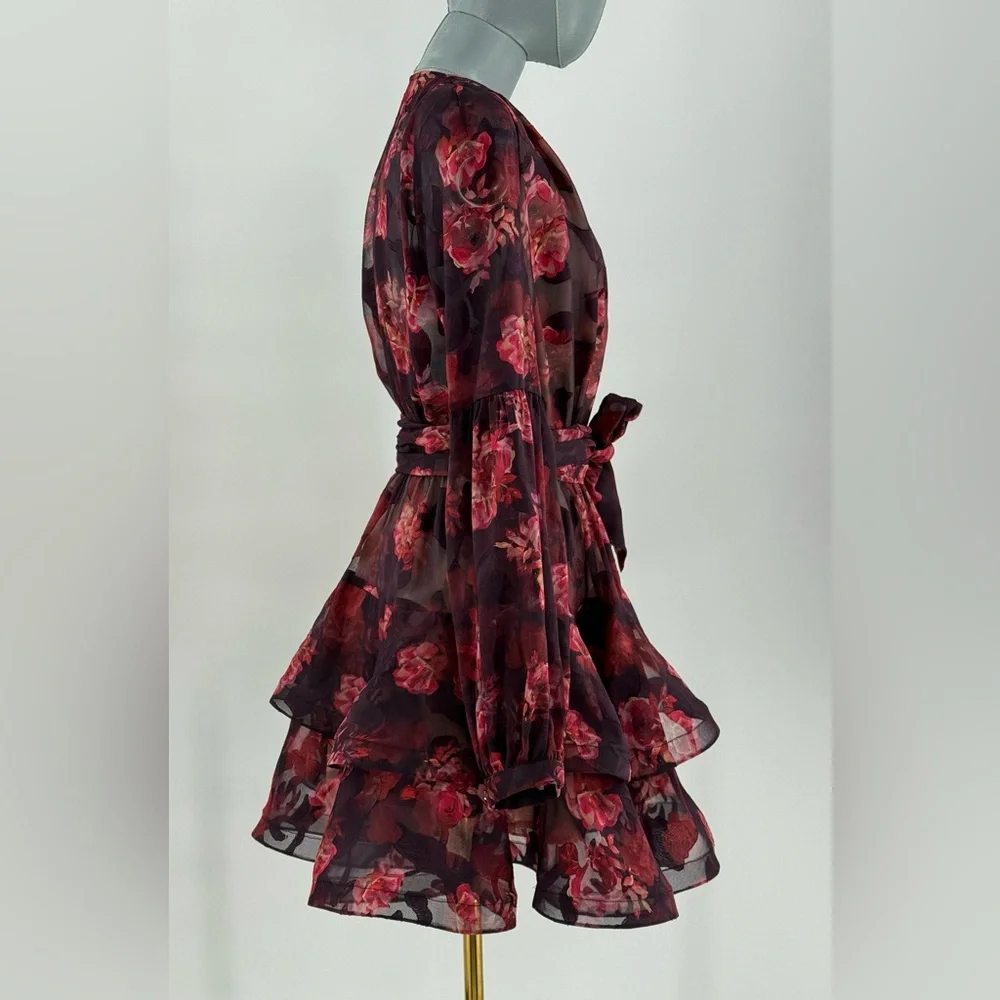 🆕 BRONX & BANCO 🧿 NWOT Bedouin Coastal Mini Dress, Rose Burnout - Sz S US 4 - Picture 9 of 17